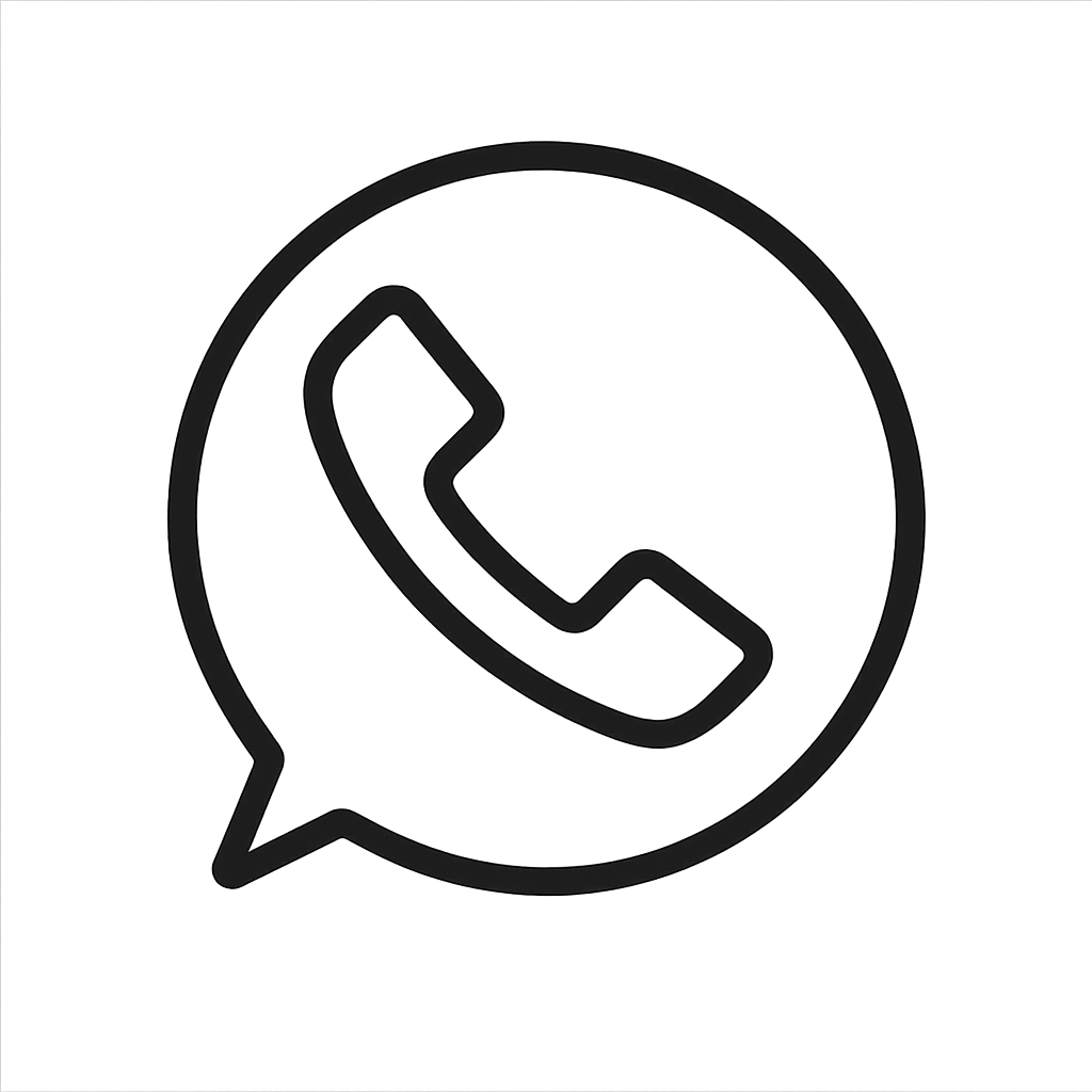 Schwarzes Telefonhörer-Icon als Call-to-Action-Symbol