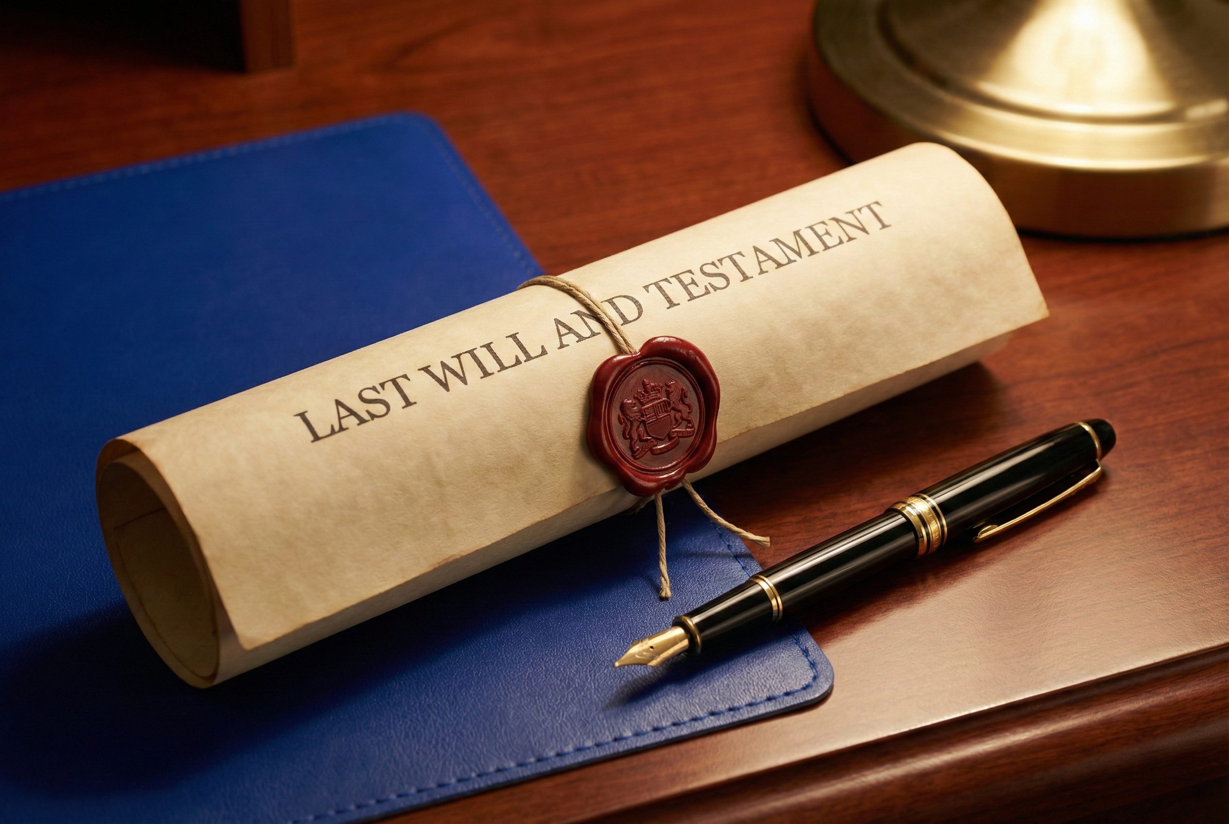 Ein formelles Dokument mit rotem Wachssiegel und Füller.